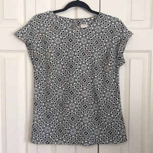 Merona Geometric Blouse with Keyhole Back Size XS